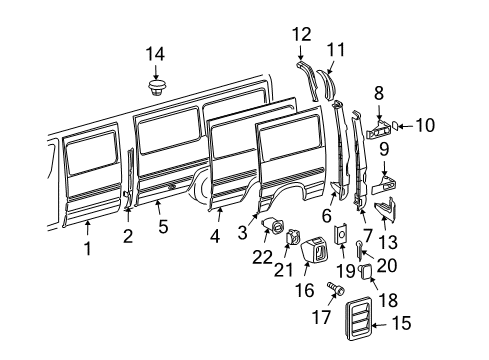 2005 Dodge Sprinter 2500 Side Panel & Components Check Diagram for 5104423AA