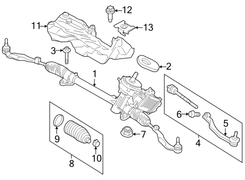 Steering Gear & Linkage Gasket, Bulkhead Diagram for 32106889834