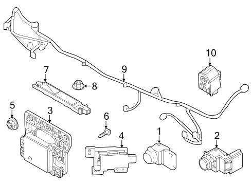 Electrical Components - Front Bumper Antenna Assy-Smartke Diagram for 95460BV000