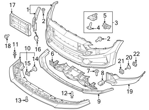 Bumper & Components - Front Reinforcement Screw Diagram for W705134S450B