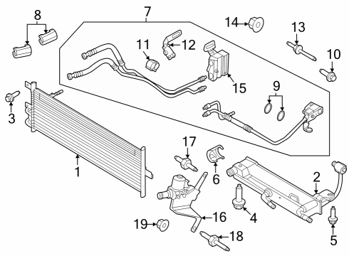 Trans Oil Cooler Transmission Cooler Nut Diagram for W714903S442