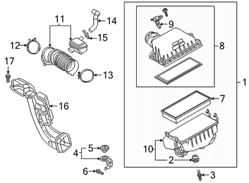 Powertrain Control Lower Oxygen Sensor Diagram for 8946742190