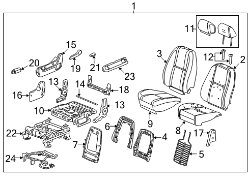 2009 Chevrolet Suburban 2500 Front Seat Components Cover-Driver Seat Cushion *Light Cashmere Diagram for 25863657