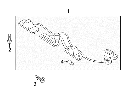 2018 Hyundai Santa Fe Sport License Lamps Lamp Assembly-License Plate Diagram for 925012W030