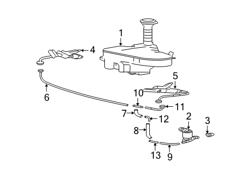 2006 Lexus GS430 Washer Components Hose,Head Lamp Cleaner Diagram for 8537520171