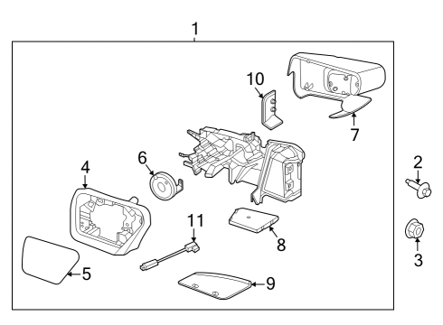 Outside Mirrors COVER Diagram for ML3Z17K709BC