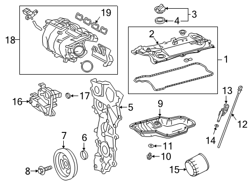 2022 Lexus ES300h Filters Vent Chamber Diagram for 12211F0011