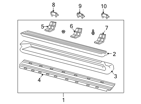 2004 Ford Explorer Running Board Diagram 3 - Thumbnail