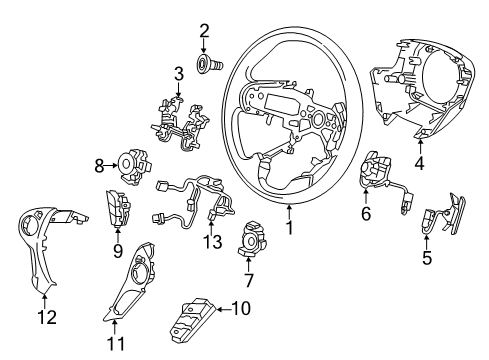 2017 Honda Accord Cruise Control System RADAR SUB-ASSY. Diagram for 36802T3WJ53