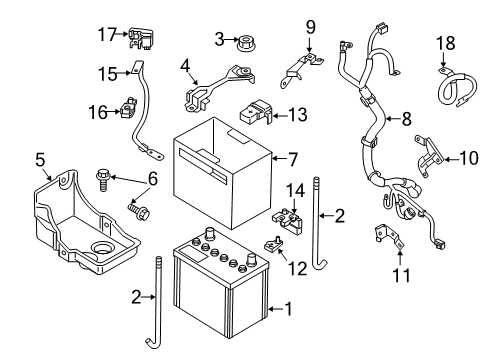 2011 Infiniti QX56 Battery Harness Assembly Engine Diagram for 240771LA0B