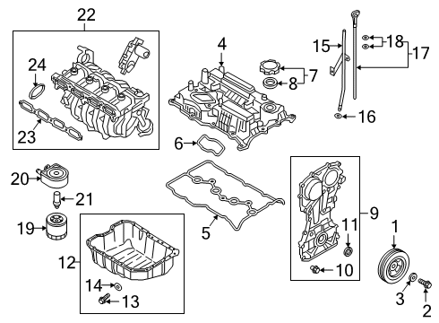 2020 Hyundai Tucson Intake Manifold Manifold Assembly-Intake Diagram for 283102E704