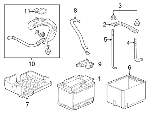 Battery SENSOR, BATTERY Diagram for 38920TBTH01