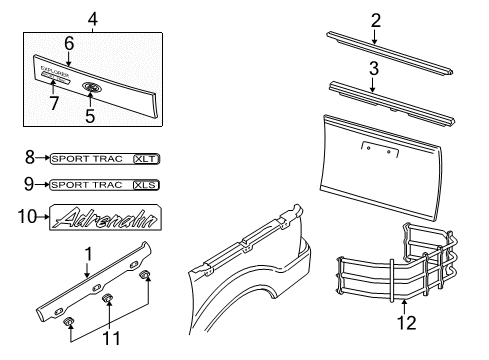2022 BMW M440i Exterior Trim - Pick Up Box Nameplate Diagram for 1L2Z7842528BA
