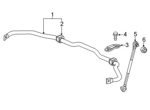 2018 Honda Clarity Stabilizer Bar & Components - Front Bolt, Flange (10X30) Diagram for 90169TRTA00