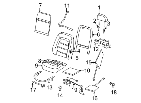 2004 Ford Explorer Power Seats Seat Heat Switch Diagram for 3L2Z14D694AA