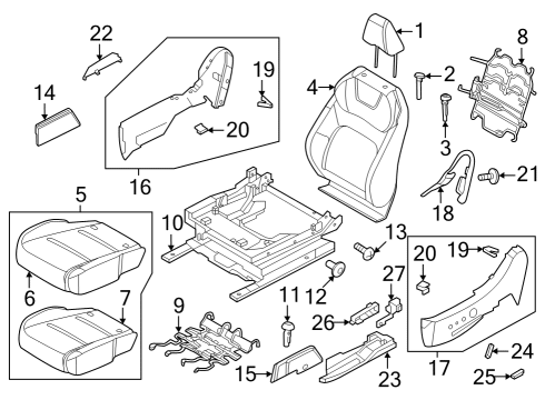 Driver Seat Components Suspension Assy-Front Seat Diagram for 875766RA0A