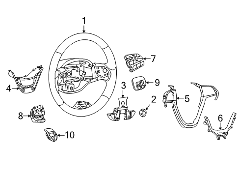 2015 Chrysler 200 Steering Column & Wheel, Steering Gear & Linkage Damper-Steering Wheel Diagram for 68184839AC