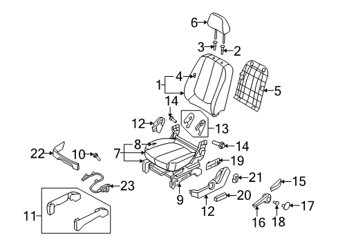 2009 Kia Rondo Front Seat Components Switch Assembly-Power Front Diagram for 881931D010