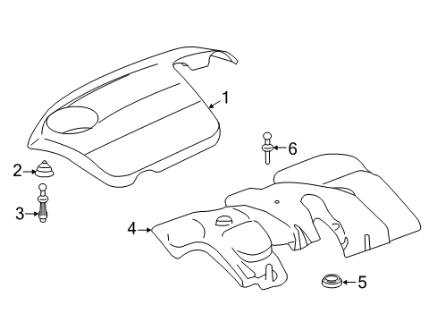 2017 BMW M3 Engine Appearance Cover Ball Pin Diagram for 11127848457