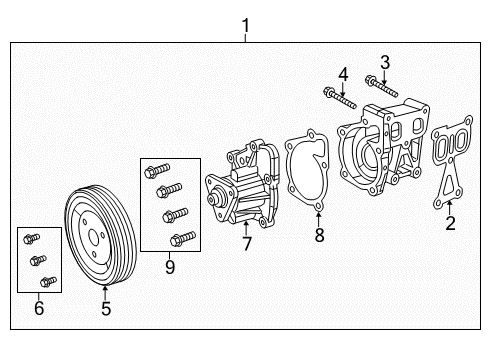 2014 Dodge Avenger Water Pump Pump-Water Diagram for 05047138AB