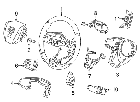 2020 Honda CR-V Cruise Control System KIT, SWGARN *NH930L* Diagram for 78540TLB305ZA