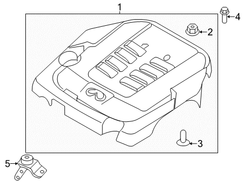 2016 Infiniti Q70 Engine Appearance Cover Bracket Ornament Diagram for 140491MC1D