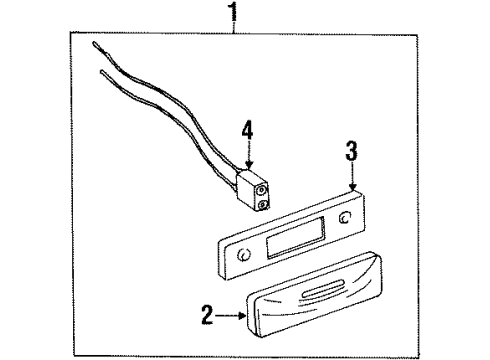 1994 Dodge Ram 1500 Side Marker Lamps Lens Diagram for 55054819