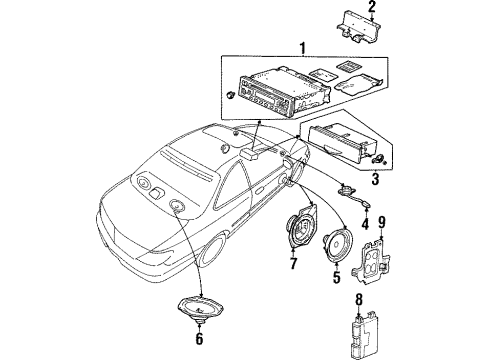 1997 Acura CL Sound System Speaker Assembly (6.5") Diagram for 39120SS8A11