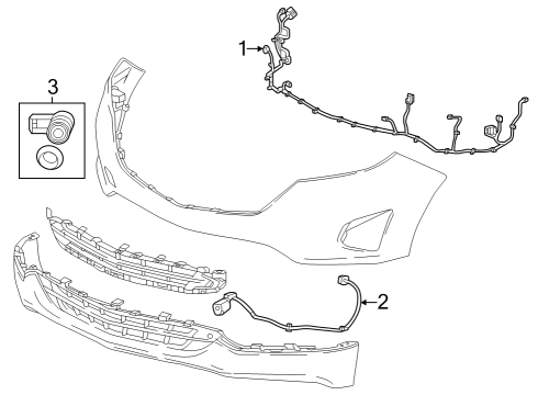 2022 Chevrolet Equinox Bumper & Components - Front HARNESS ASM-FRT OBJECT ALARM SEN WRG Diagram for 85576638