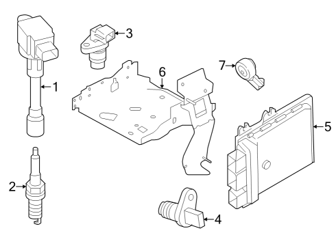 2019 Nissan Rogue Ignition System Cover-ECM, Rear Diagram for 237078FL0A