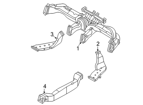 2021 Kia Sorento Ducts Connector Assembly-HEATE Diagram for 97470P4000