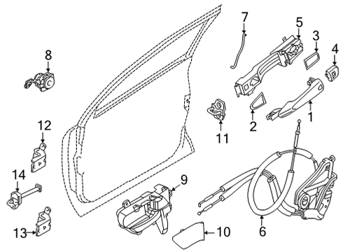 Front Door Handle Assy-Door Inside, Lh Diagram for 806716RR0A
