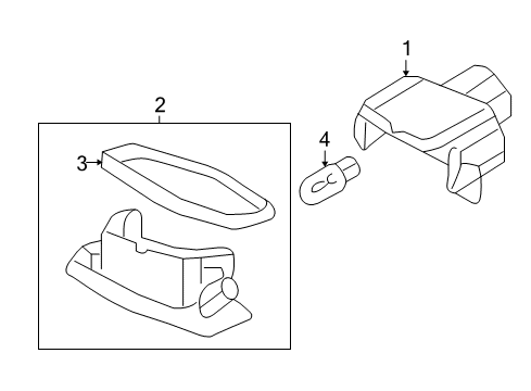2017 Honda Accord Bulbs Lens Diagram for 34106SNB023