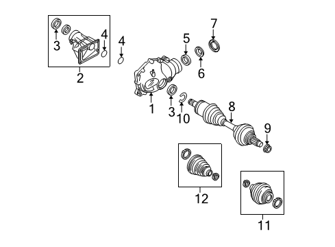 2010 BMW X3 Carrier & Front Axles Repair Kit Bellows, Interior Diagram for 31607529204