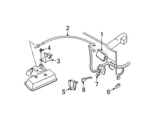 2000 Chevrolet S10 Switches CABLE Diagram for 15047431
