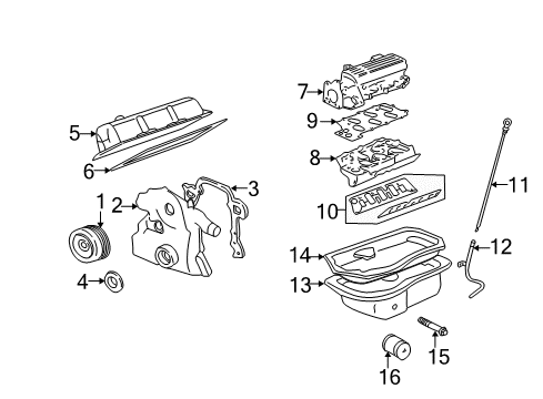 1996 Chevrolet Camaro Filters Indicator Asm, Oil Level Diagram for 24505407