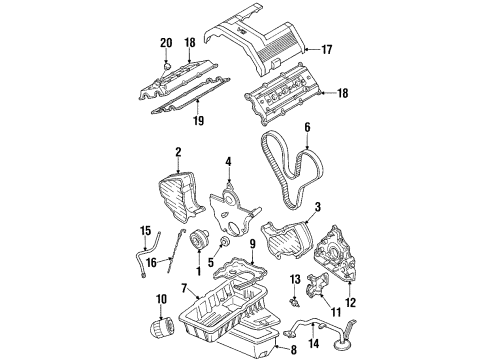 1999 Acura SLX Filters Filter Air Cleaner Diagram for 2908429000