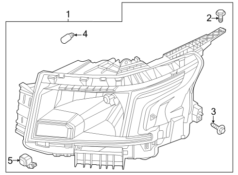 Headlamp Components HEADLAMP ASSY-RH Diagram for 260109BU0A