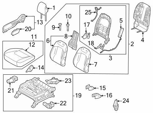 Passenger Seat Components Heater-Front Seat Ba Diagram for 88390D7020