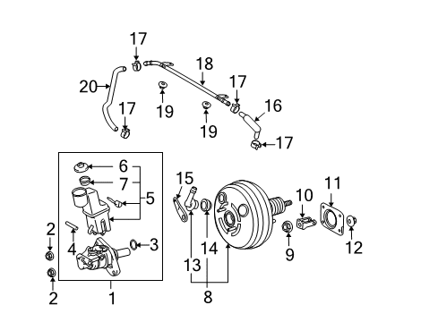 2007 Toyota Highlander Hydraulic System Nut Diagram for 9017906158