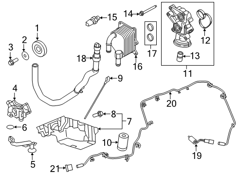 2016 Lincoln MKX Senders Cooler Pipe Diagram for F2GZ6A715A