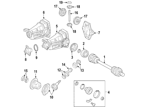 2005 Chrysler Crossfire Rear Axle Shafts & Joints, Differential, Drive Axles, Propeller Shaft Axle Half Shaft Diagram for 5159990AA