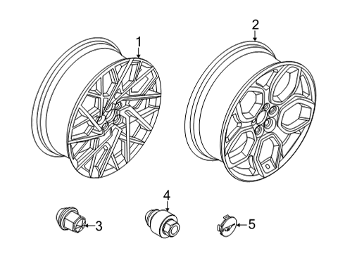 2022 Ford Mustang Mach-E Wheels WHEEL ASY Diagram for LK9Z1007C