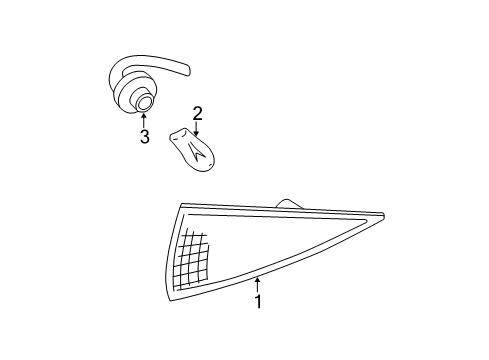1995 Chevrolet Cavalier Side Marker Lamps Lamp, Front Side Marker Diagram for 5978063