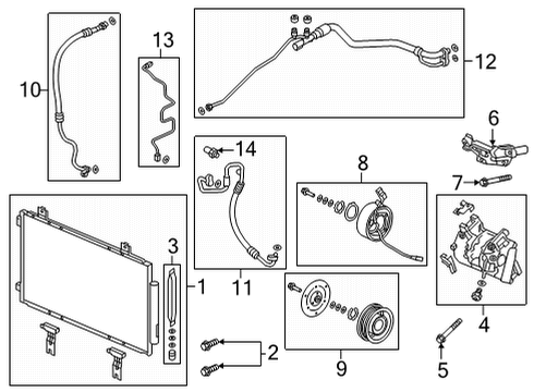 Air Conditioner Hanger Assembly (Inner) Diagram for 80331TGVA01