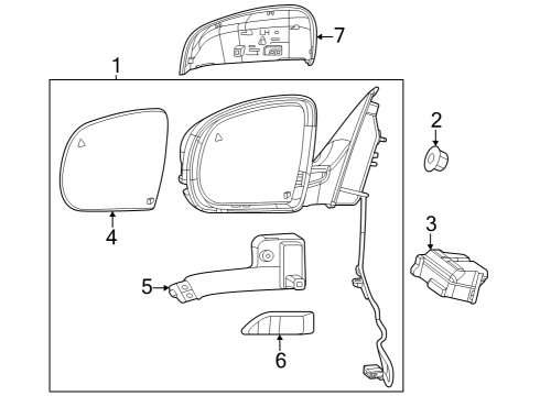 2018 Jeep Cherokee Mirrors Lamp-Turn Signal Diagram for 68228922AA