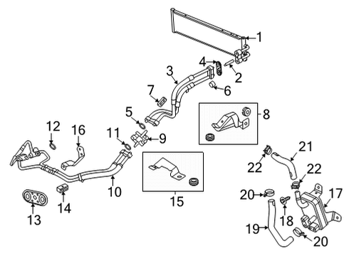 2020 Cadillac CT4 Oil Cooler Seal-Trans Fluid Cooler Pipe Fitting Diagram for 24237658