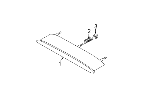 2013 BMW 335i High Mount Lamps Fixing Kit, Clips Diagram for 63257312498