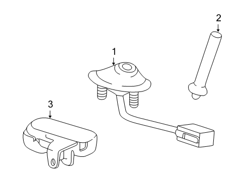 2001 Lexus LS430 Antenna & Radio Base, Telephone Antenna Diagram for 8676250031