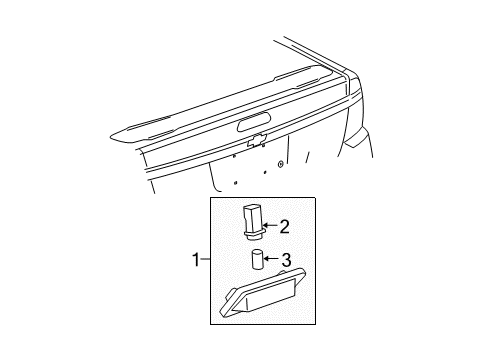 2008 Chevrolet Malibu Bulbs Lamp Asm-Rear License Plate Diagram for 15911826